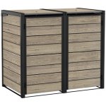 Keter Hide Away 2x240l 138,1x84,3x121,2cm Ashwood – Hledejceny.cz