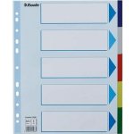 Barevné rozlišovače, mix barev, A4, plast, 5 dílů, ESSELTE – Hledejceny.cz