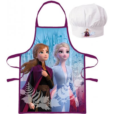 Euroswan Dětská zástěra s kuchařskou čepicí Anna a Elsa – Hledejceny.cz