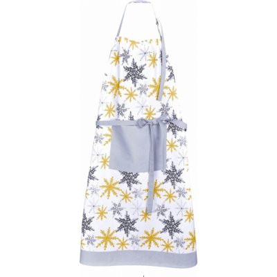 Forbyt Kuchyňská vánoční zástěra Šedé a žluté vločky 1261 70x90 cm – Zboží Dáma Forbyt Kuchyňská vánoční zástěra Šedé a žluté vločky 1261 70x90 cm – Zboží Dáma