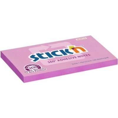 Bloček samolepicí 76x127 mm, 360°, 100 lístků, růžový – Hledejceny.cz