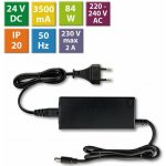 zdroj napájecí pro LED pásky 24V DC 84W (3,5A) IP20 ML-732.067.11.1 plast.