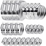 Sada 20 ks hadicových svorek, nastavitelné spony na trubky 6-51 mm 304 Nerezová ocel, hadicová – Sleviste.cz