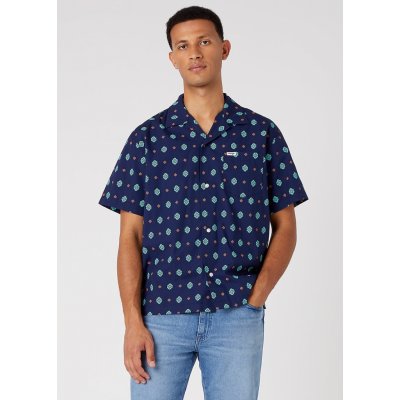 Wrangler pánská košile SS 1 PKT resort shirt Eclipse W597LXX7M