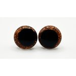 Glitrové bezpečnostní oči Ø14mm (Pár) Barva: Oranžově zlatá – Zboží Dáma