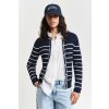 Dámský svetr a pulovr Gant RIBBED BRETON CARDIGAN EVENING BLUE