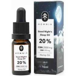 Hemnia Good Night's Sleep Konopný olej 20%, 2000 mg CBN, 250 mg CBD, 10 ml