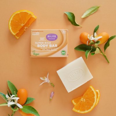 Balade en Provence BIO vyživující tuhé sprchové mýdlo pomerančový květ 80 g – Zbozi.Blesk.cz