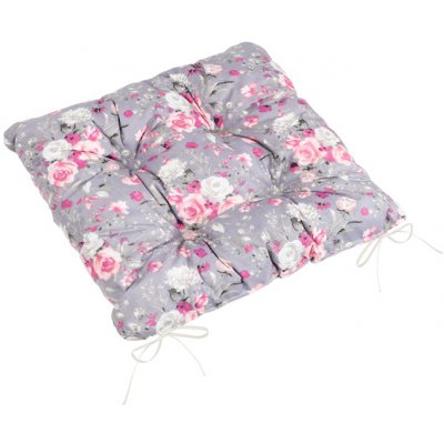 Bellatex Adéla prošívaný 40x40 cm prošívaný Květy růže růžová, šedá – Sleviste.cz