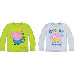 Prasátko Pepa licence Chlapecké tričko Prasátko Peppa světle šedý melír Šedá – Zboží Dáma