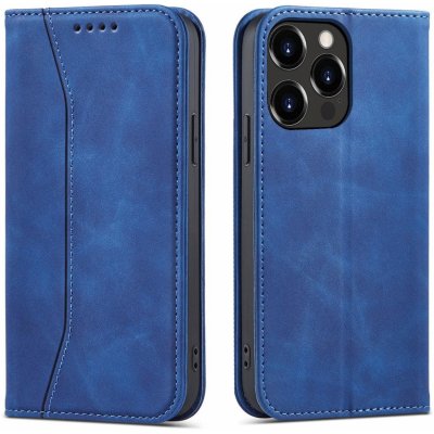 Pouzdro Mezamo Magnet Fancy Case iPhone 13 Pro peněženky stojánek na karty modré