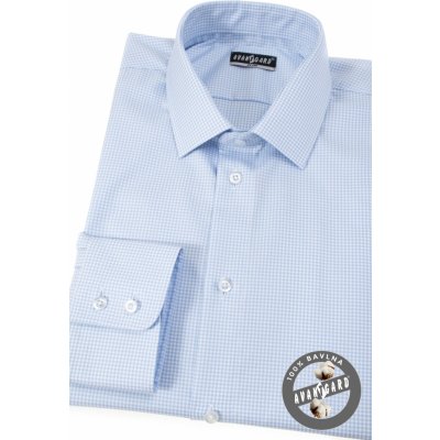 Avantgard pánská košile s kombinovaným límečkem modrá