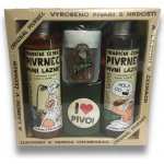 Bohemia Gifts Pivrnec gel 250 ml + šampon 250 ml + mýdlo 70 g + button dárková sada – Zbozi.Blesk.cz
