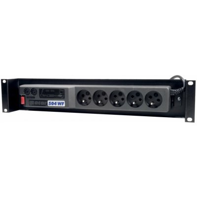 Rozvodný panel Solarix Acar ACAR-A-504-V Rozvodný panel, 5x230V ČSN vypínač, bleskojistka,černý, 3m 80593005 – Hledejceny.cz