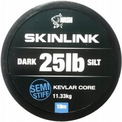 Kevin Nash šňůra SkinLink Semi Stiff Silt Tmavá 10m 25lb