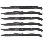 Laguiole Sada steakových nožů v bloku Premium 6 ks černá – Sleviste.cz