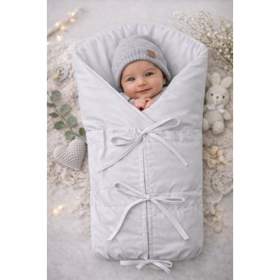 Baby Nellys Klasická retro zavinovačka NATURE šněrovací s výplní šedá – Hledejceny.cz