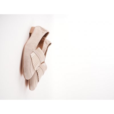 REGARDE LE CIEL dámské mokasíny semišové béžové – Zboží Mobilmania