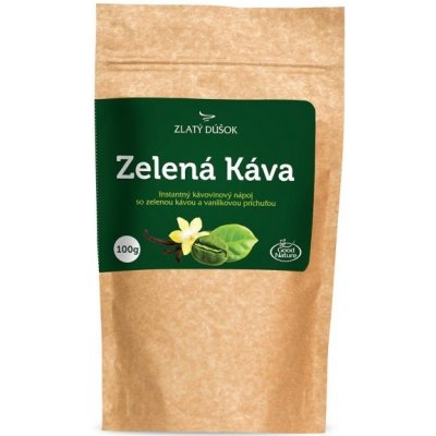 Zlatý doušek Zelená s vanilkovou příchutí kávovinový nápoj 100 g – Zboží Mobilmania