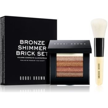 Bobbi Brown Bronze Shimmer Brick Set Bronzující pudr se štětcem 10,3 g