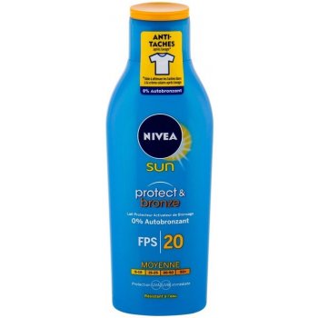 Nivea Sun Protect & Bronze intenzivní mléko na opalování SPF20 200 ml od  209 Kč - Heureka.cz