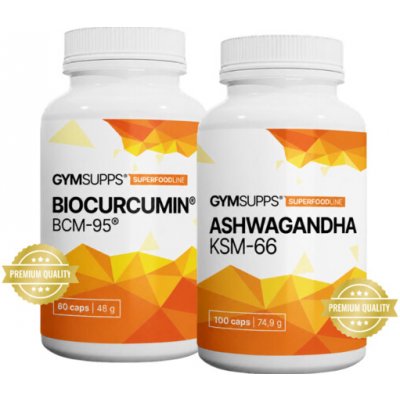 Biocurcumin BCM-95 60 kapslí + Ashwagandha KSM-66 100 kapslí – Hledejceny.cz