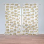 Sablio Záclony Zlaté tahy štětcem: 2ks 150x250cm – Zboží Mobilmania