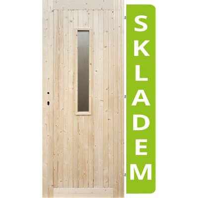 Erkado Palubkové dveře 1S prosklené Smrk 80 x 197 cm – Hledejceny.cz