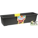 Plastia Samozavlažovací truhlík SIESTA LUX 60x20x19 cm antracit – Sleviste.cz