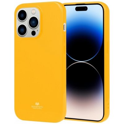 Pouzdro Goospery lesklé z měkkého plastu iPhone 14 Pro - žluté