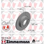 100.1236.20 ZIMMERMANN Brzdový kotouč | Zboží Auto