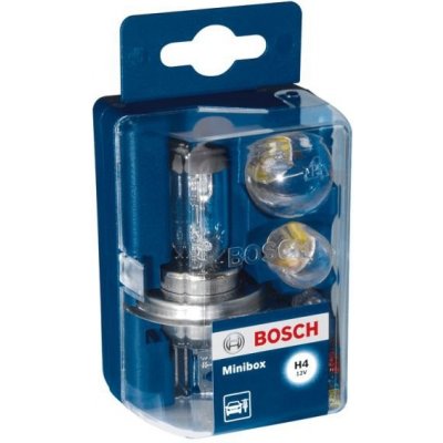 Sada žárovek BOSCH 12V (H4; P21W/T4W + pojistka: 10; 15; 20A Minibox) – Hledejceny.cz