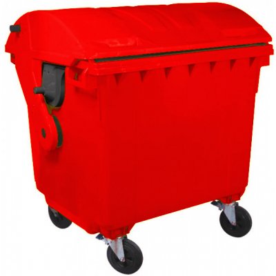 Naodpad kontejner kulaté víko 1100 l červený – Hledejceny.cz