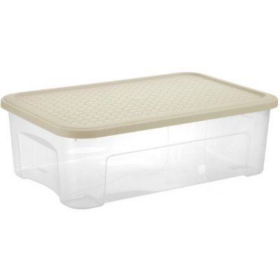 Tontarelli Box Arianna 29,5 l s vekom, transparent / svetlo hnedá 8034181AK6 – Hledejceny.cz