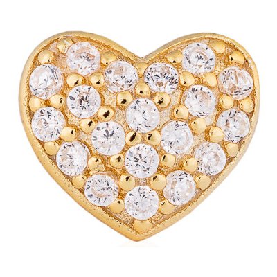 Franco Bene Pozlacené srdce piercingová náušnice 2134 – Zboží Dáma