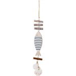 Závěs dřevo 45x130mm ryba, přírodní, bílá, modrá – Hledejceny.cz
