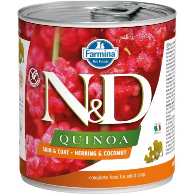 N&D Quinoa Dog Adult Skin & Coat Herring & Coconut 285 g – Hledejceny.cz