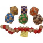 Dřevěný hlavolam oranžová kostka – Sleviste.cz