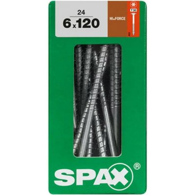 Spax Vrut talíř.hlava Hi.Force T-Star+ T30 4CUT část.závit Wirox 6x120 mm 24 ks – Hledejceny.cz