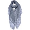 Šátek dámský šátek s květy šedý