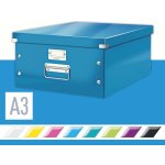LEITZ Archivační krabice WOW Click & Store A3 36,9 x 20 x 48,2 cm modrá – Hledejceny.cz