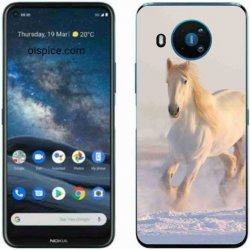 Pouzdro mmCase Gelové Nokia 8.3 5G - kůň ve sněhu