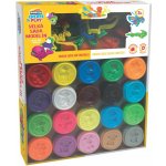 MAC TOYS Modelovací veselá sada 20 tub s doplňky 50 g různé barvy – Zboží Dáma