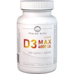 Pharma Activ Czech Vitamin D3 MAX 4000 I.U. 100 tablet – Hledejceny.cz