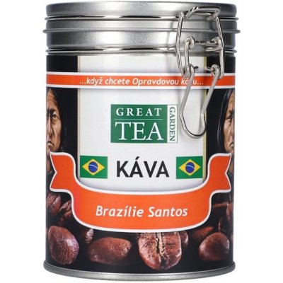 Latino Caffé Mletá káva Brazílie Santos v plechové dóze 200g