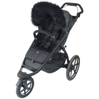Emitex Univerzální kožešinový límec na boudičku kočárku 100 x 13 cm Black – Zboží Mobilmania