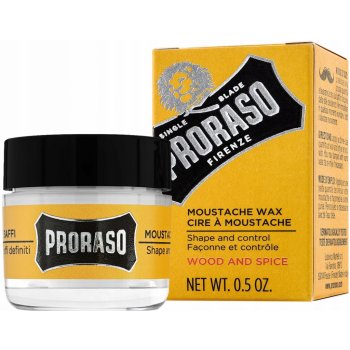 Proraso vosk na knír dřevo a koření 15 ml