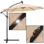 SPRINGOS ATENA GU0047 Zahradní slunečník s led osvětlením 290 cm, béžový – Hledejceny.cz