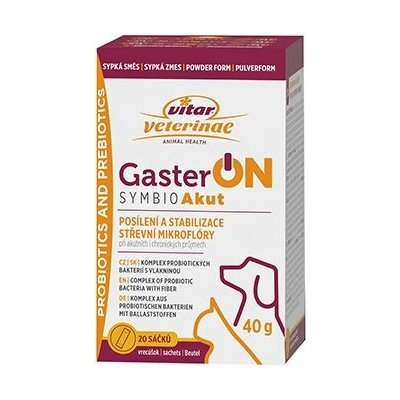 VITAR Veterinae GasterON Symbio Akut 20 sáčků 40 g – Hledejceny.cz
