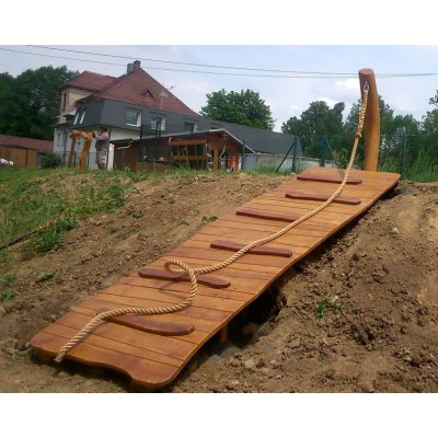Playground System Rampa s lanem 3 m k svahové skluzavce z akátu – Sleviste.cz